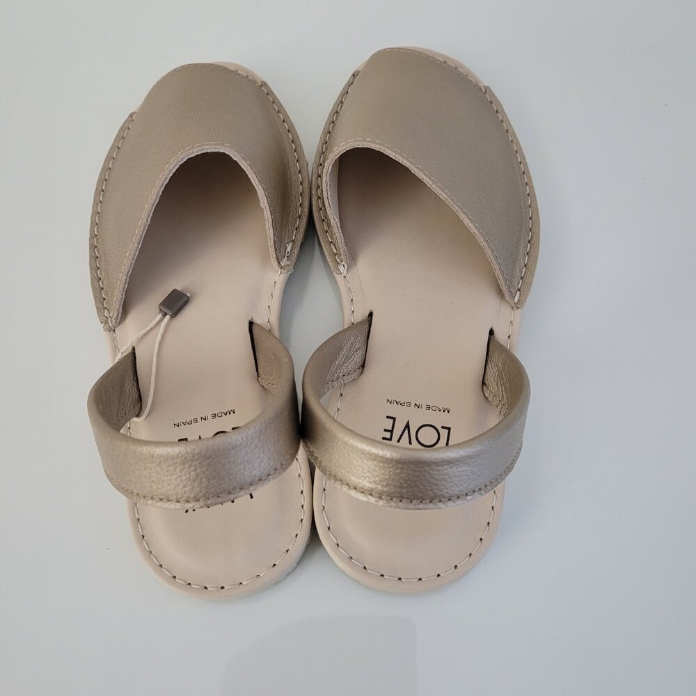 Walk and Love Metallic Bronze Leather Slingback Sandals – Size 6 – Made in Spain - Picture 3 of 5